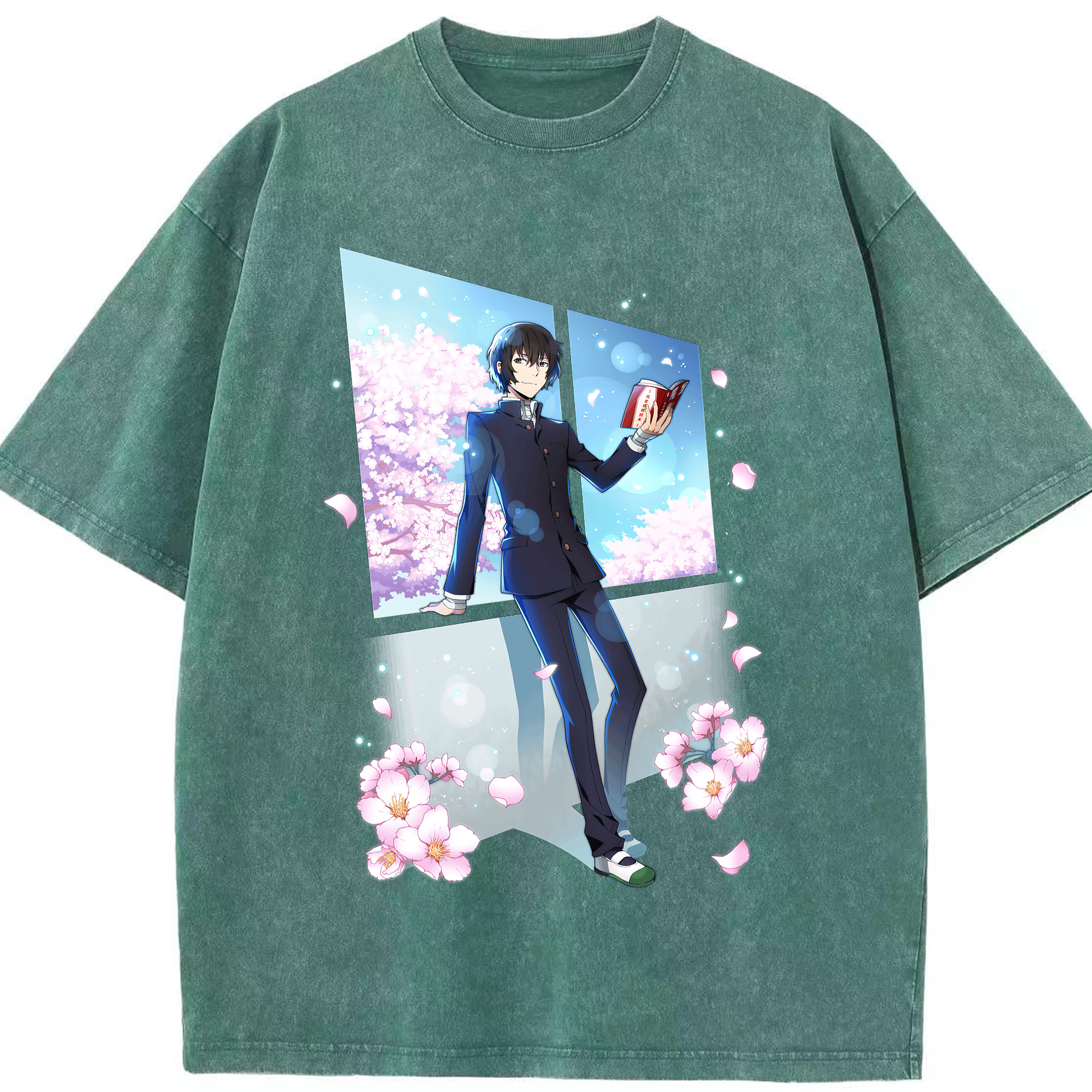 （画像用） 文豪ストレイドッグス Bungo Stray Dogs 綿100% ヴィンテージ風 半袖Tシャツ（フロントプリント）